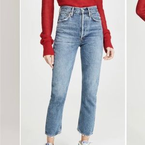 Agolde Riley high rise straight crop jeans